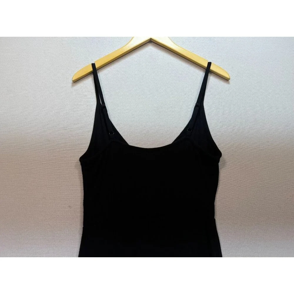 Goldray Women's One Piece Swim Dress Wrap Front Sleeveless Size PM Black Stretch - Picture 9 of 10